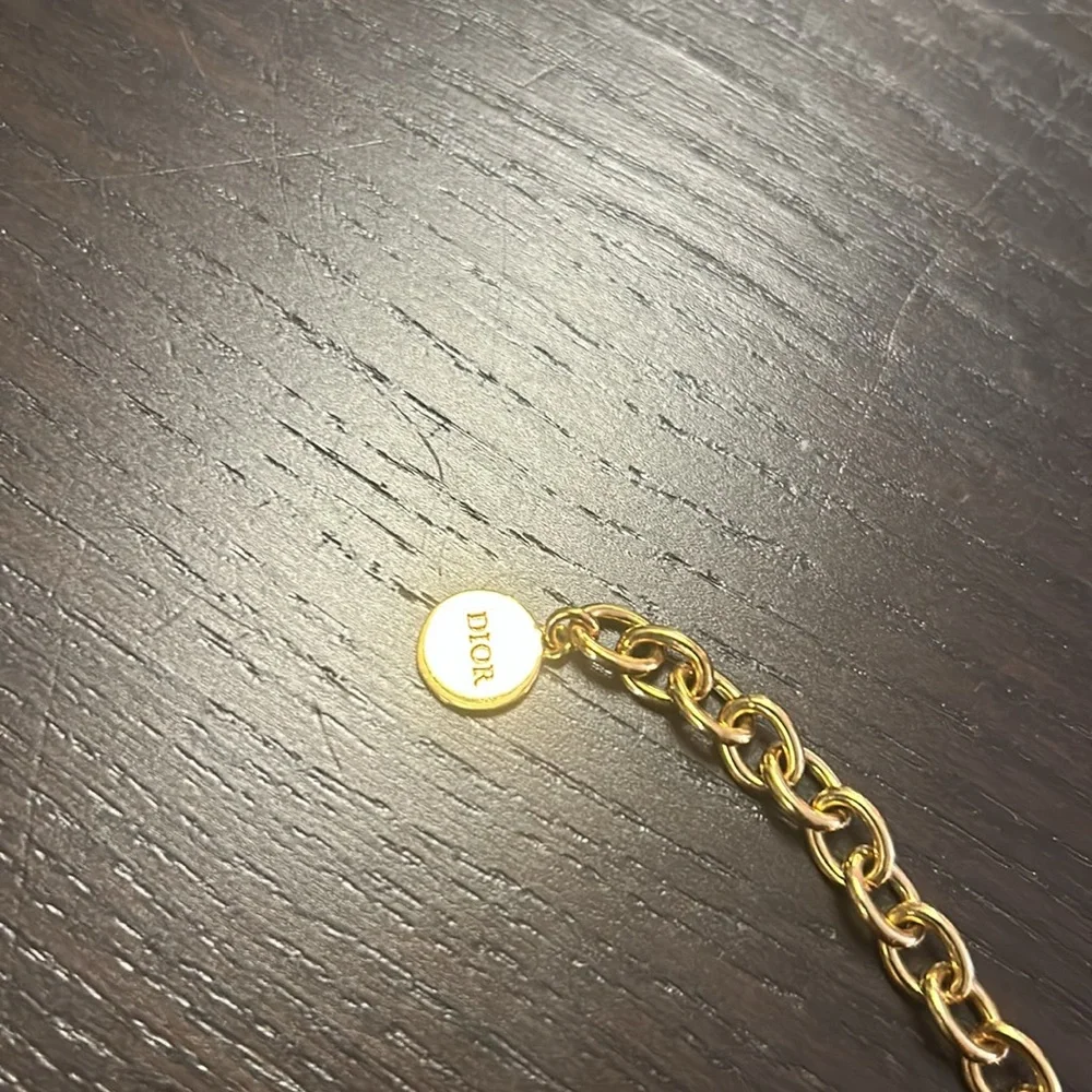 Christian Dior‎ Daneuse Etoille CD Choker Necklace in Gold Finish